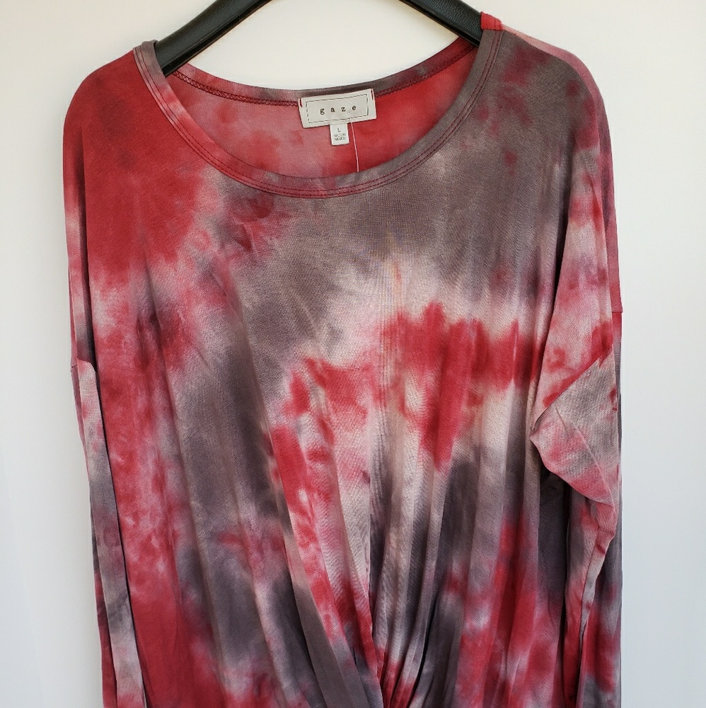 Gaze Long Sleeved, Knotred-Front Top